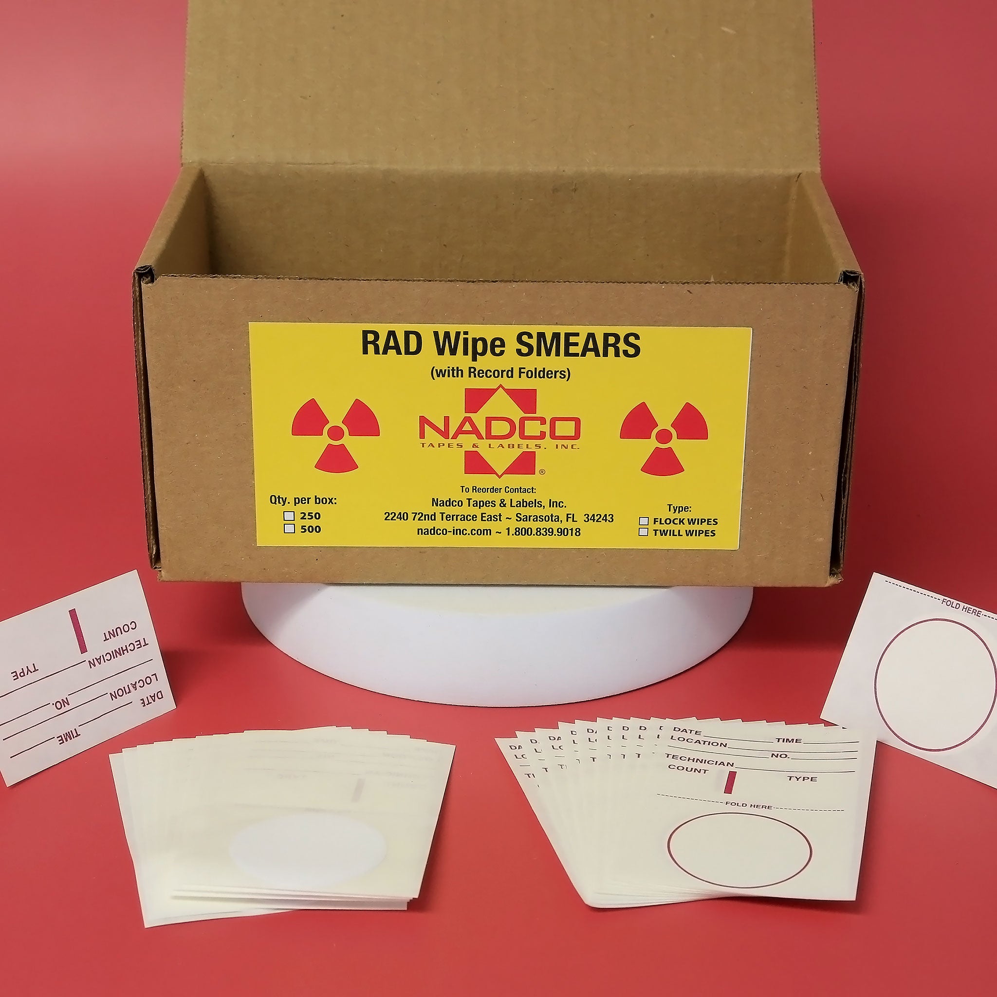 FLOCK RADIATION SMEAR WIPES 2.625" X 3.75"