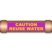Underground Pipe Marking Tape CAUTION REUSE WATER – 2″ Wide x 1,000 Roll
