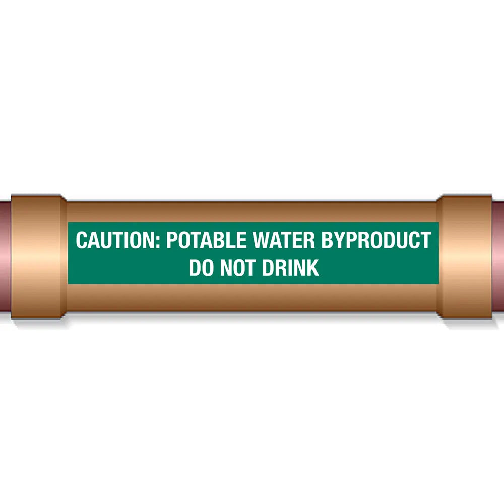 Underground Pipe Marking Tape CAUTION: POTABLE WATER BYPRODUCT DO NOT DRINK – 2″ Wide x 1,000 Roll