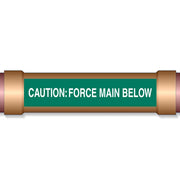 Underground Pipe Marking Tape CAUTION: FORCE MAIN BELOW - 3" x 1,000 Roll