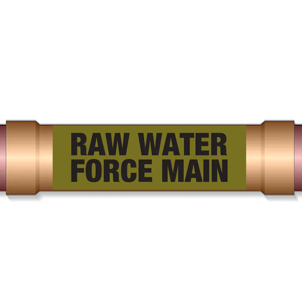 Underground Pipe Marking Tape RAW WATER FORCE MAIN – 3″ Wide x 1,000 Roll