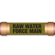 Underground Pipe Marking Tape RAW WATER FORCE MAIN – 3″ Wide x 1,000 Roll