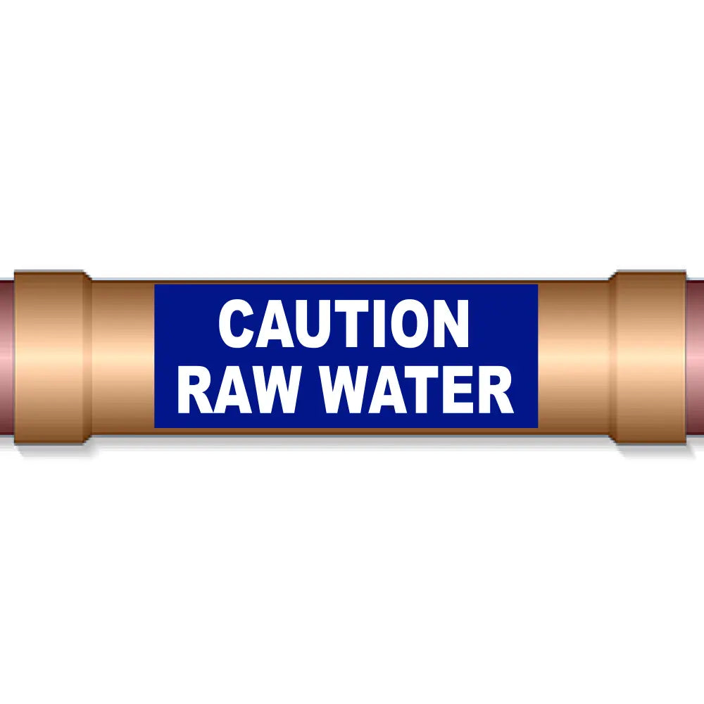 Underground Pipe Marking Tape CAUTION RAW WATER – 6″ Wide x 1,000 Roll