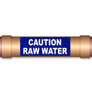 Underground Pipe Marking Tape CAUTION RAW WATER – 6″ Wide x 1,000 Roll