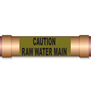 Underground Pipe Marking Tape CAUTION RAW WATER MAIN – 6″ Wide x 1,000 Roll
