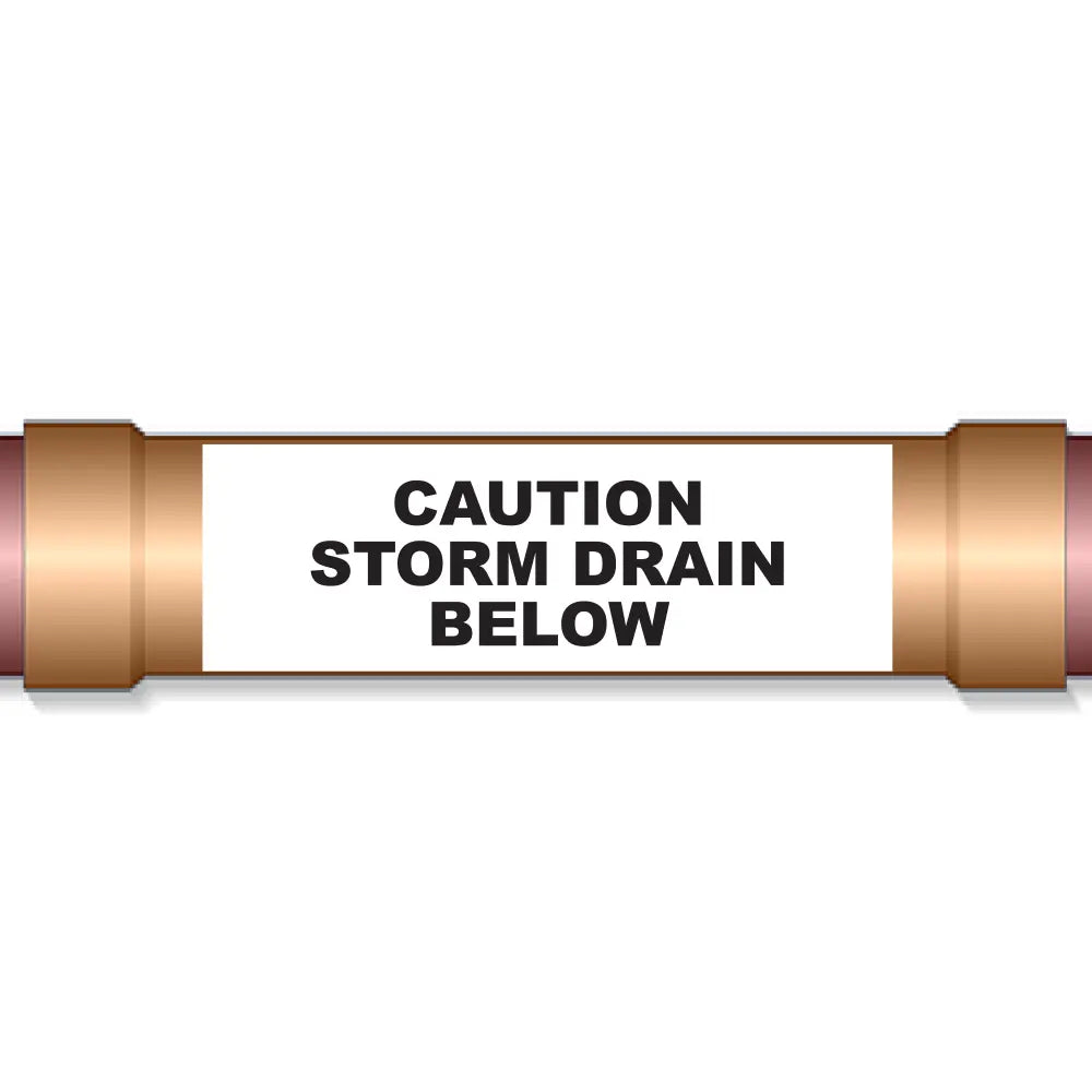 Underground Pipe Marking Tape CAUTION STORM DRAIN BELOW – 6″ Wide x 1,000 Roll