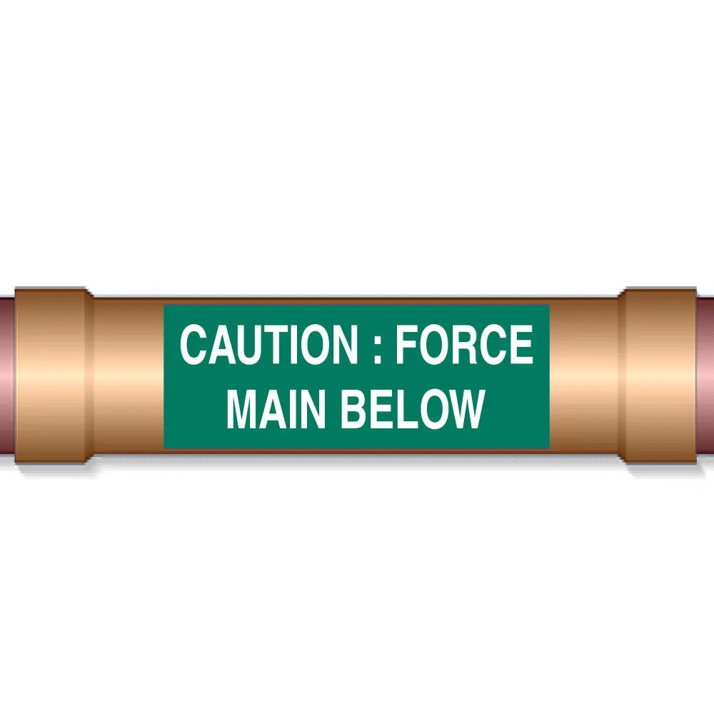 Underground Pipe Marking Tape CAUTION: FORCE MAIN BELOW – 6″ Wide x 1,000 Roll