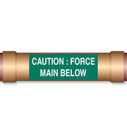 Underground Pipe Marking Tape CAUTION: FORCE MAIN BELOW – 6″ Wide x 1,000 Roll