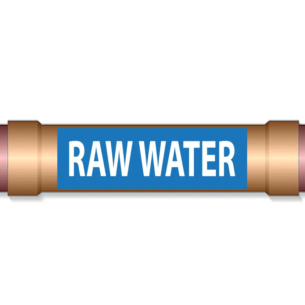 Underground Pipe Marking Tape RAW WATER – 6″ Wide x 1,000 Roll