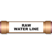 Underground Pipe Marking Tape RAW WATER LINE – 6″ Wide x 1,000 Roll