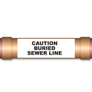Underground Pipe Marking Tape CAUTION BURIED SEWER LINE – 6″ Wide x 1,000 Roll