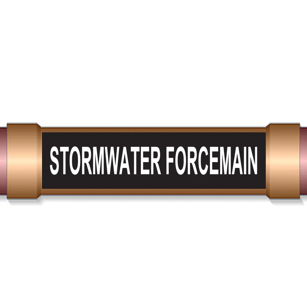 Underground Pipe Marking Tape STORMWATER FORCEMAIN – 6″ Wide x 1,000 Roll
