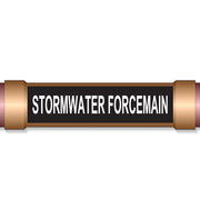 Underground Pipe Marking Tape STORMWATER FORCEMAIN – 6″ Wide x 1,000 Roll