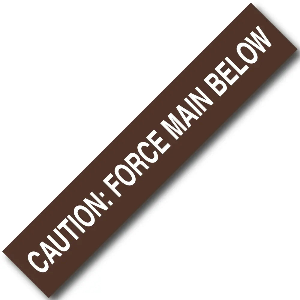 BARRICADE TAPE CAUTION: FORCE MAIN BELOW WHITE