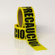 BARRICADE TAPE PRECAUCION BLACK ON YELLOW