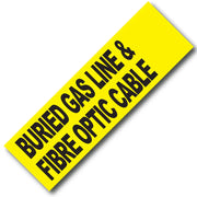 BARRICADE TAPE BURIED GAS LINE & FIBRE OPTIC CABLE