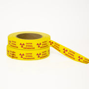 Caution Internal Contamination with rad symbols (Gaffers) 1" x 36 yards