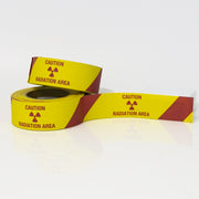 Caution Radiation Area with Rad Symbol and Stripe 2" X 36 yards