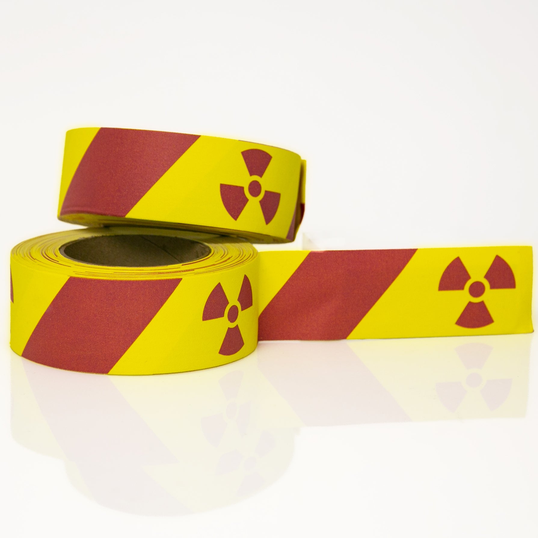 Hazard Stripe with Rad Symbol 2" x 36 yards