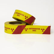 Caution Contamination Area with Rad symbol and stripe 2" X 36 yards