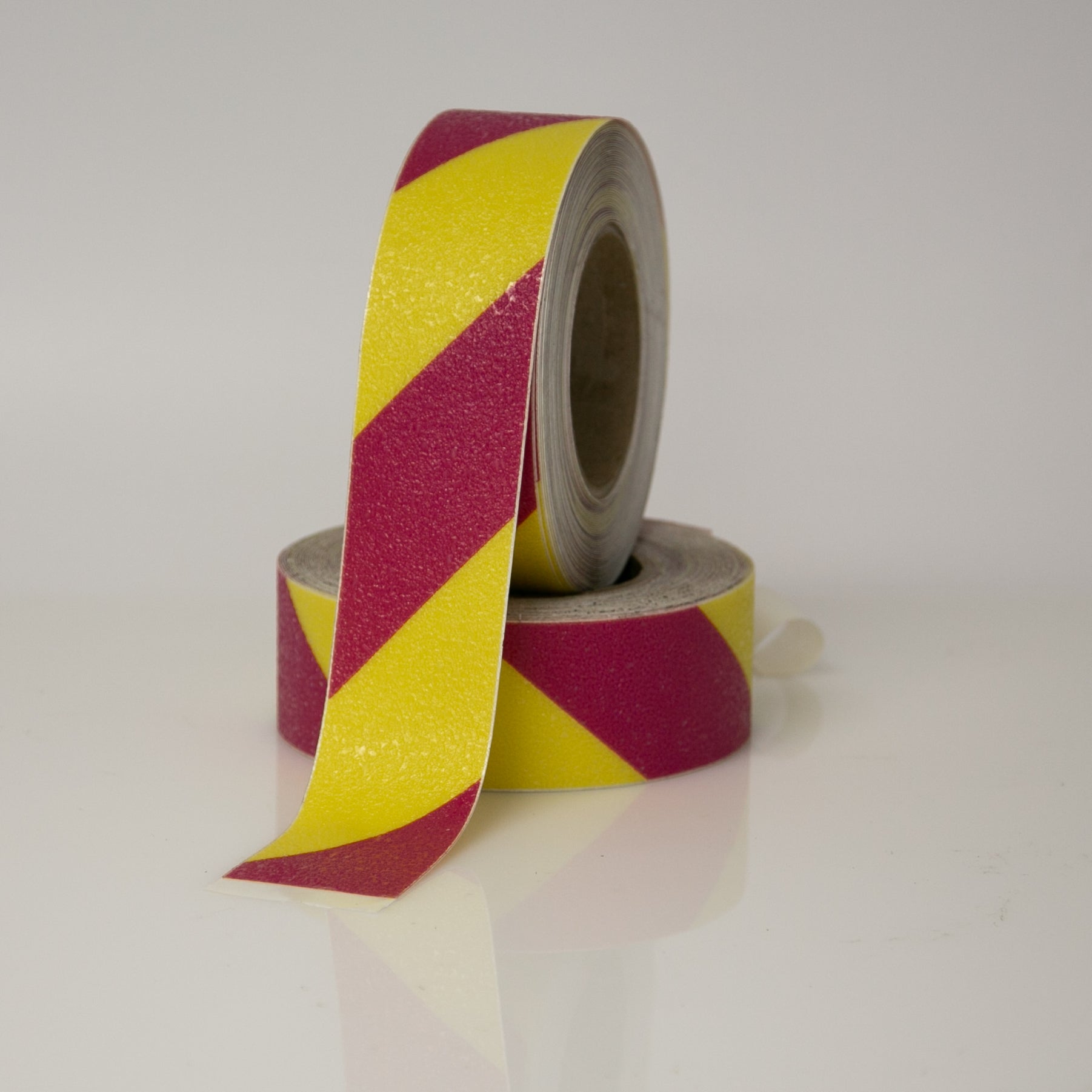 Anti Slip Nuclear Safety Vinyl Tape - Yellow/Magenta Stripe