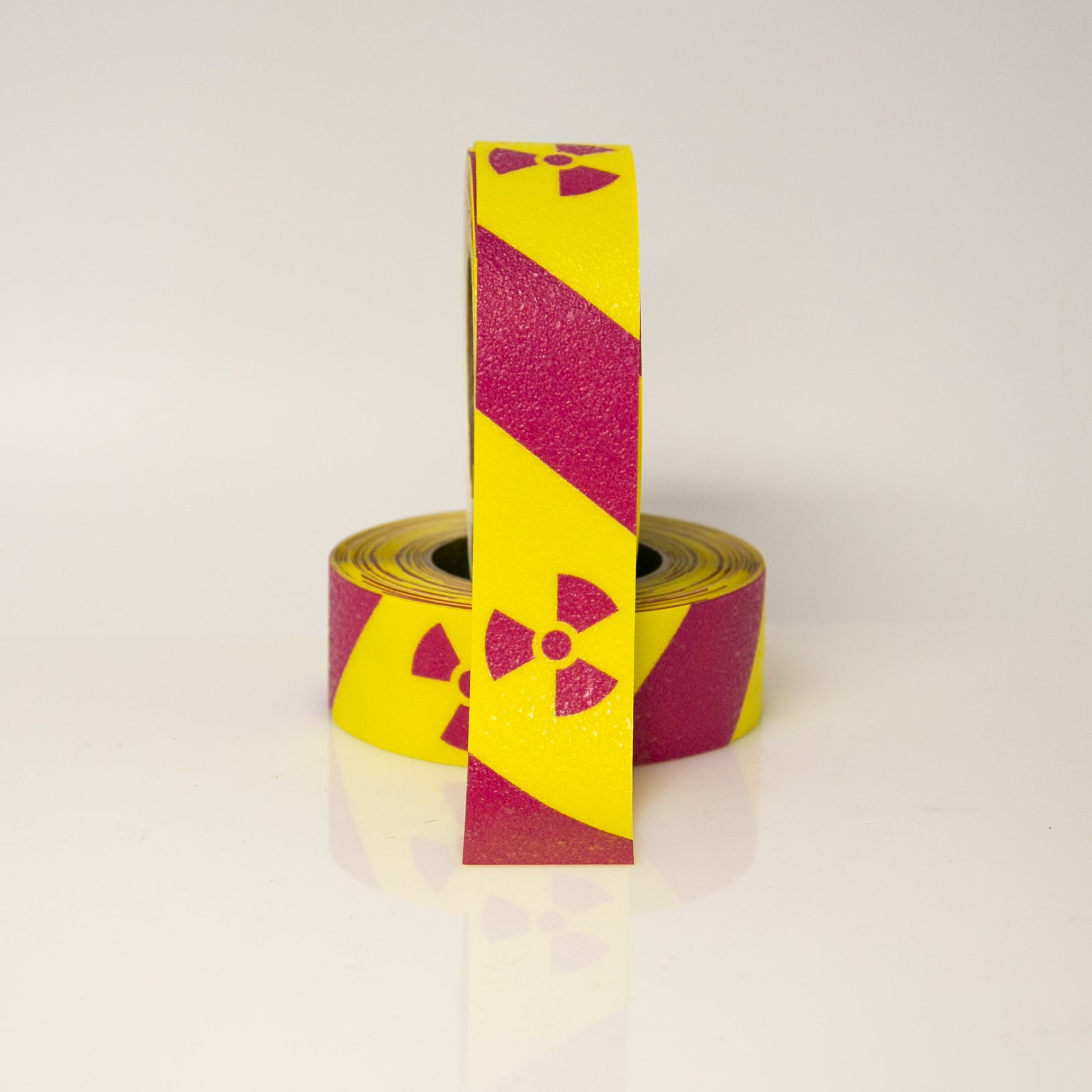 Anti Slip Nuclear Safety Vinyl Tape - Yellow/Magenta Stripe