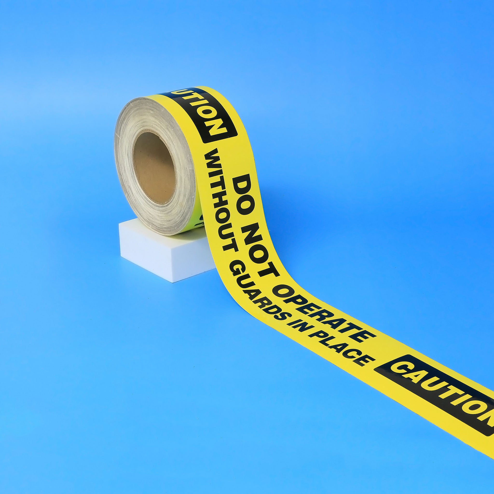 Facility Marking - CAUTION DNO WITHOUT GUARDS IN PLACE Tape - 3"X200'