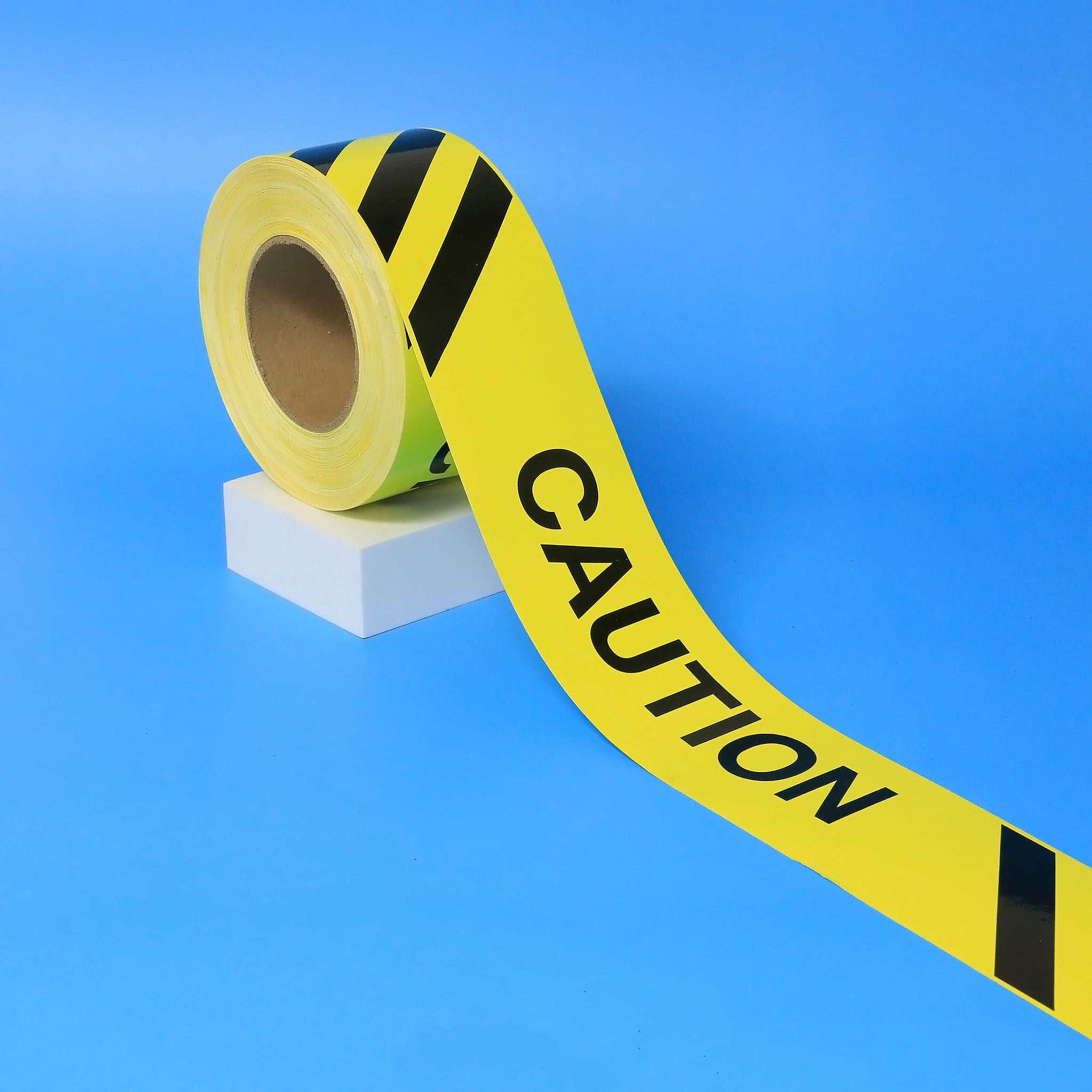 Facility Marking - CAUTION WITH STRIPES Tape - 3"X200'