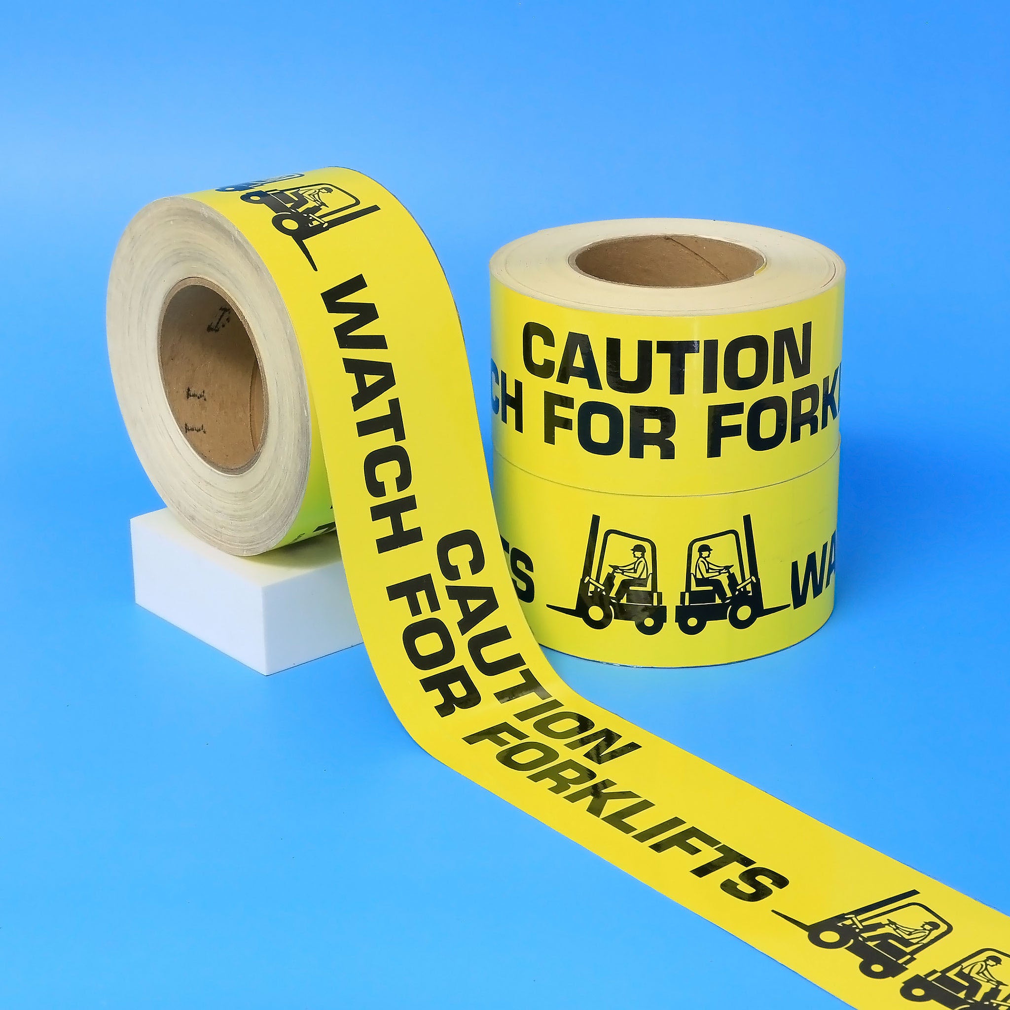 Facility Marking - CAUTION WATCH FOR FORKLIFTS Tape - 3"X200'