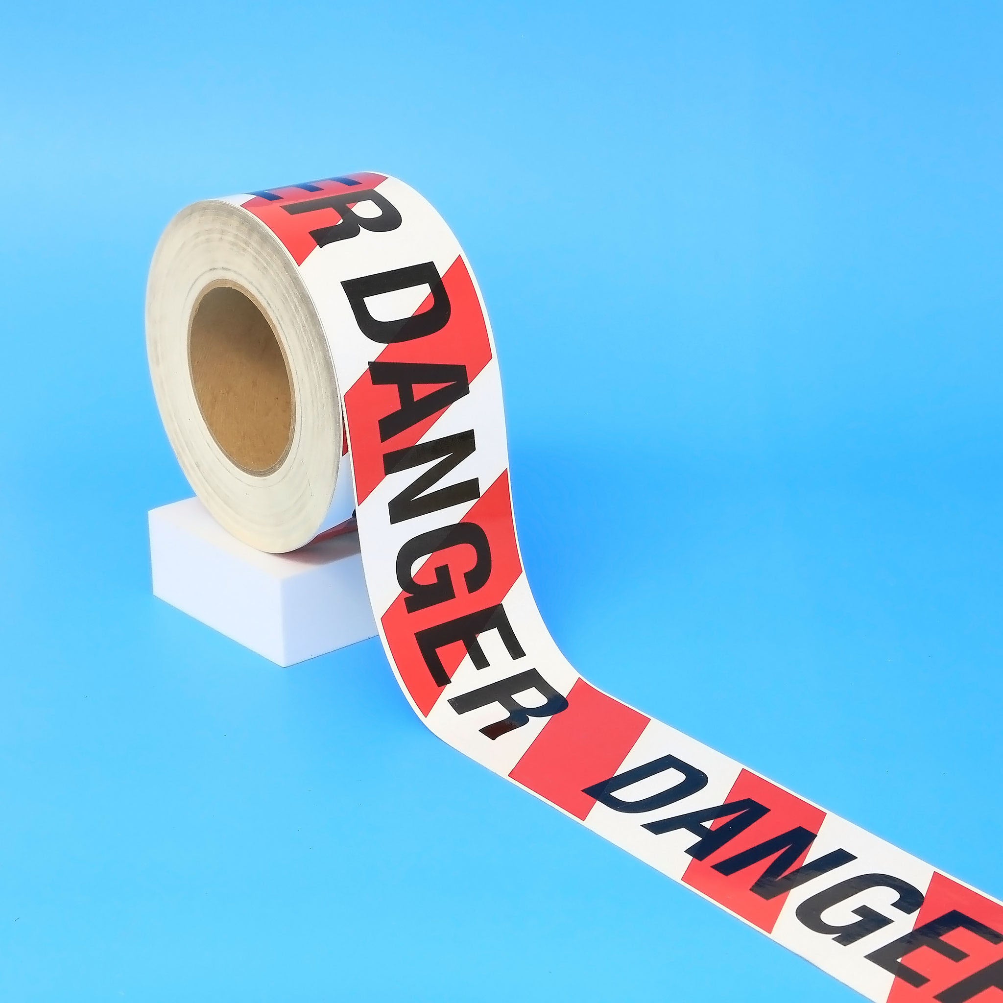 Facility Marking -DANGER-DANGER WITH STRIPES Tape - 3"X200'