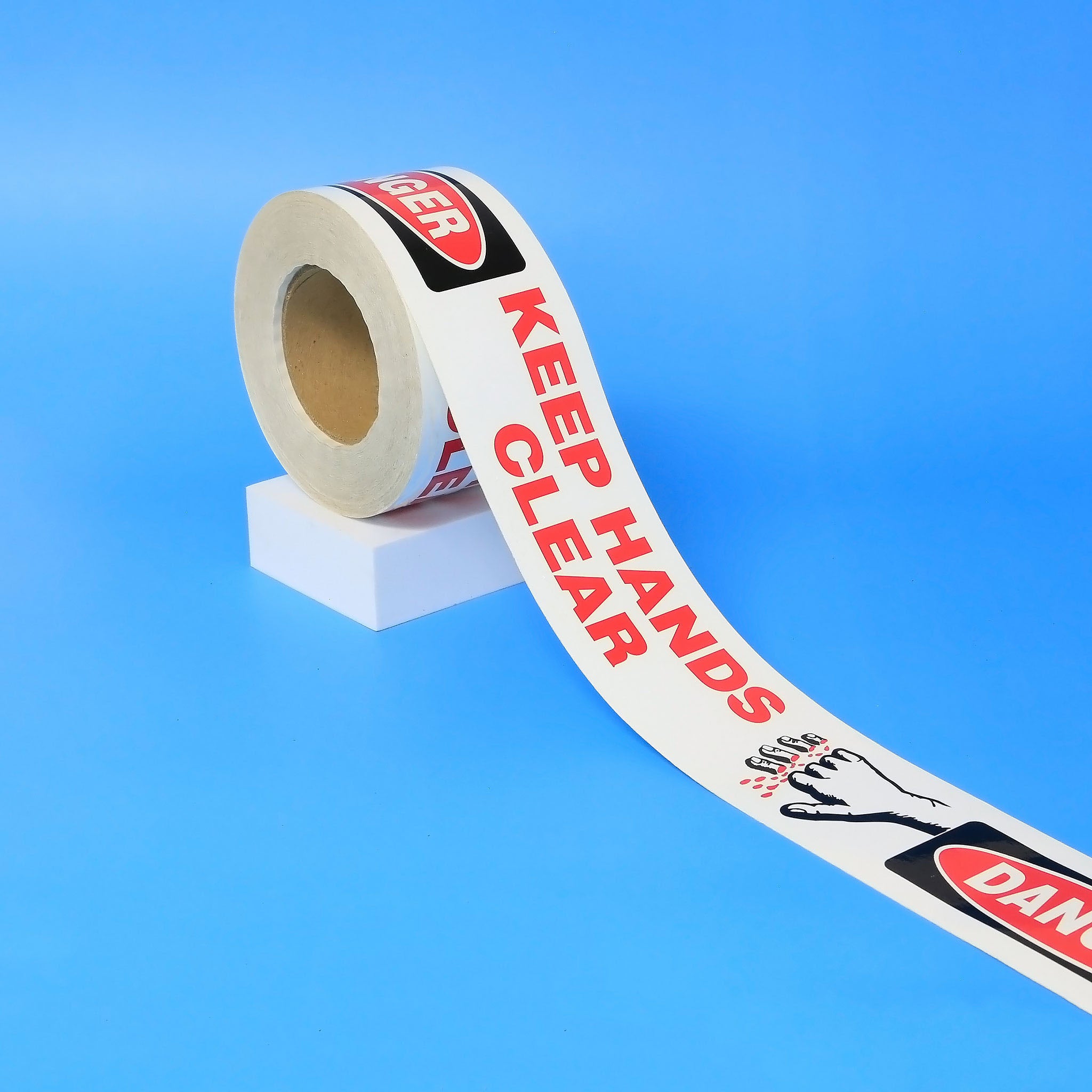 Facility Marking - DANGER KEEP HANDS CLEAR Tape - 3"X200'