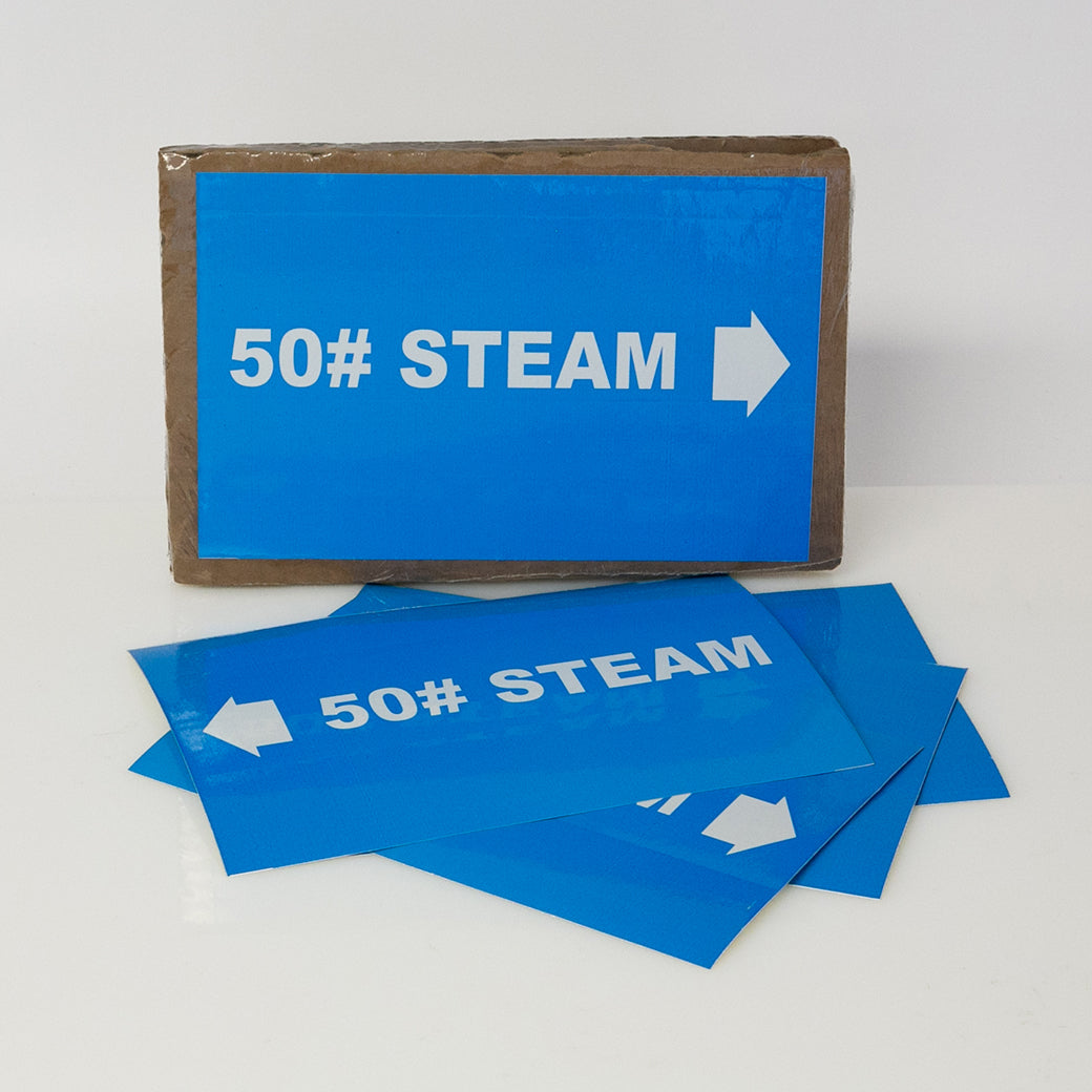 PIPE MARKING LABEL -   50# STEAM -25 PCS