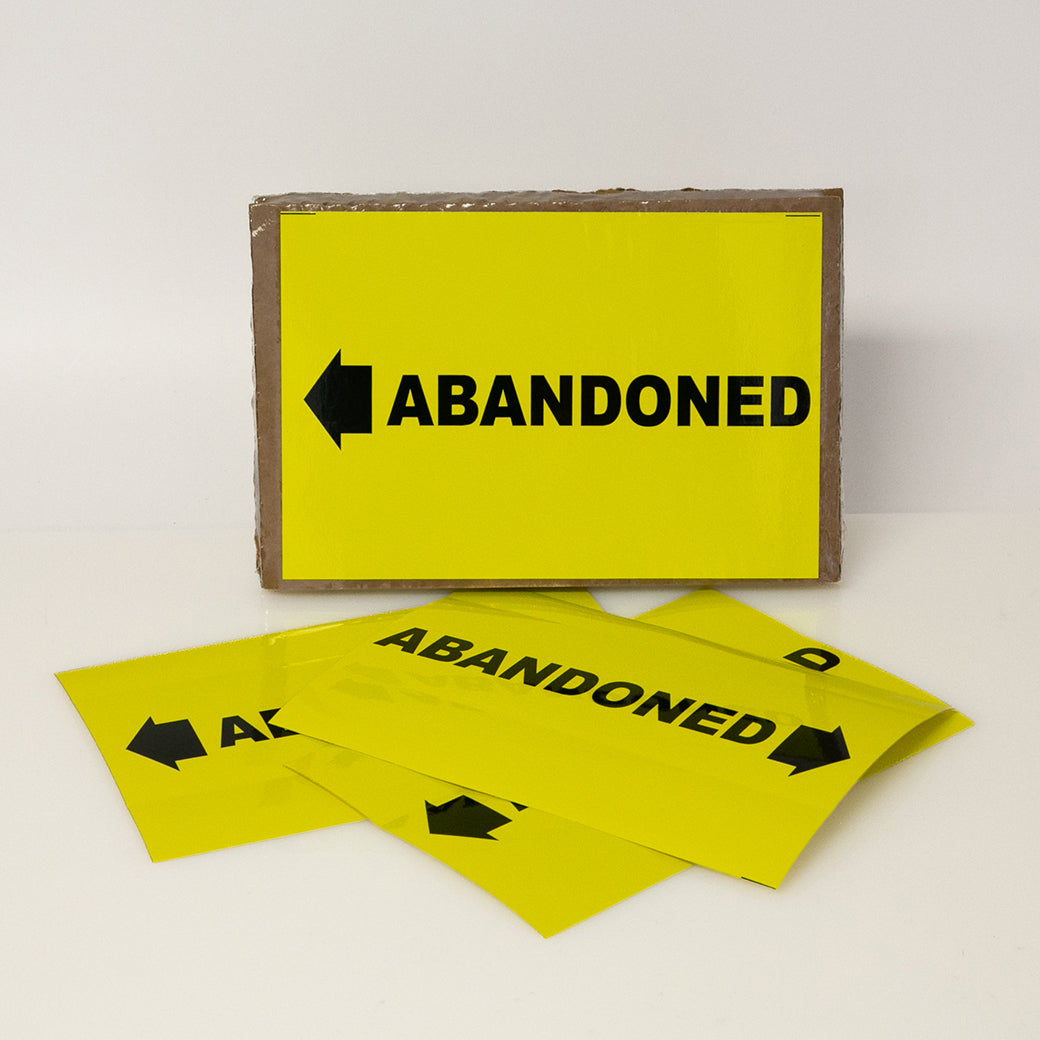 PIPE MARKING LABEL - ABANDONED- 25 PCS