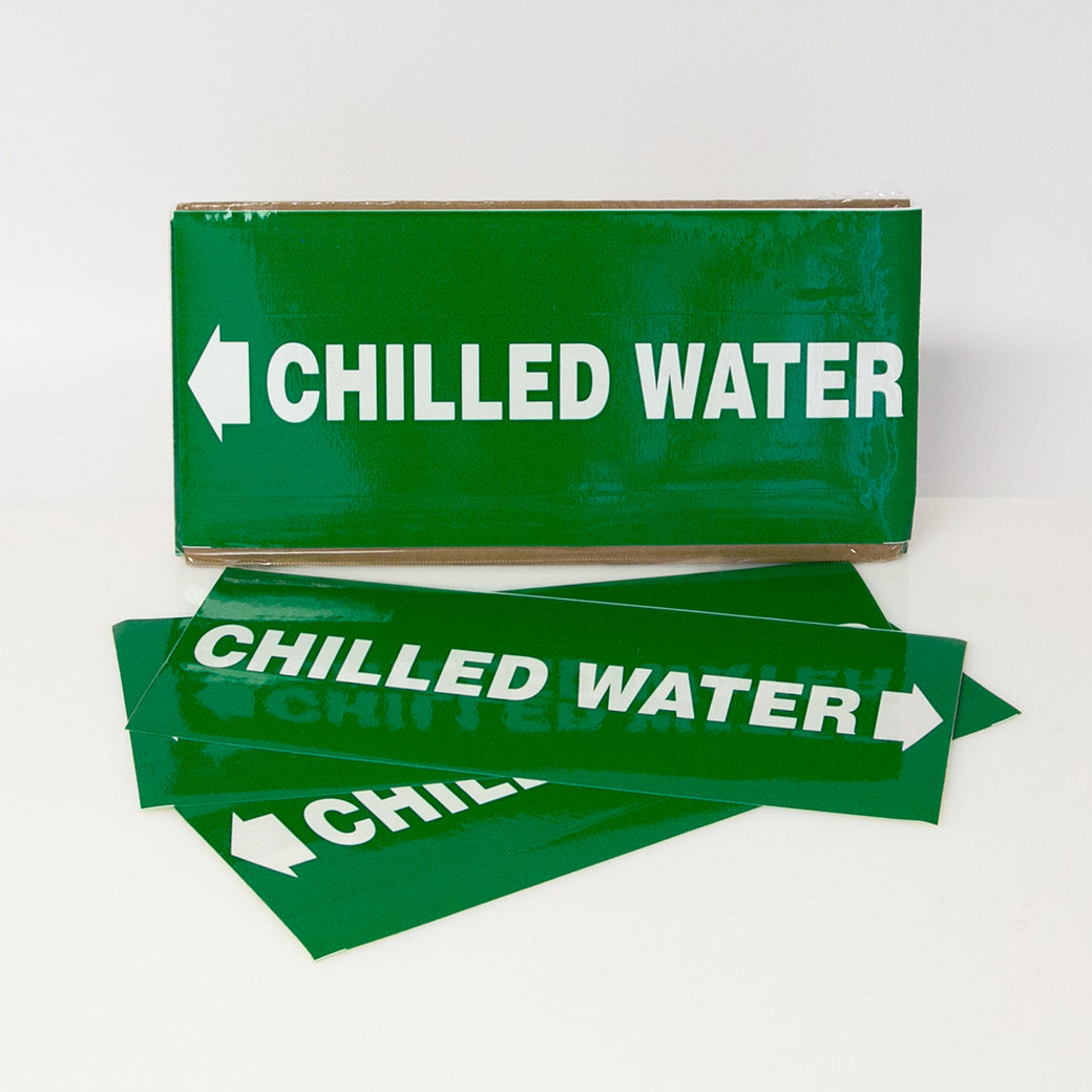 PIPE MARKING LABEL - CHILLED WATER -25 PCS