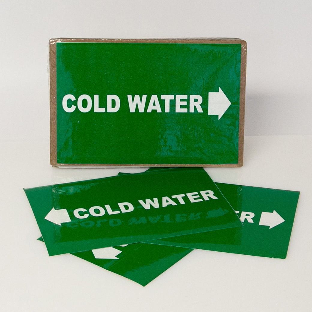 PIPE MARKING LABEL - COLD WATER -25 PCS