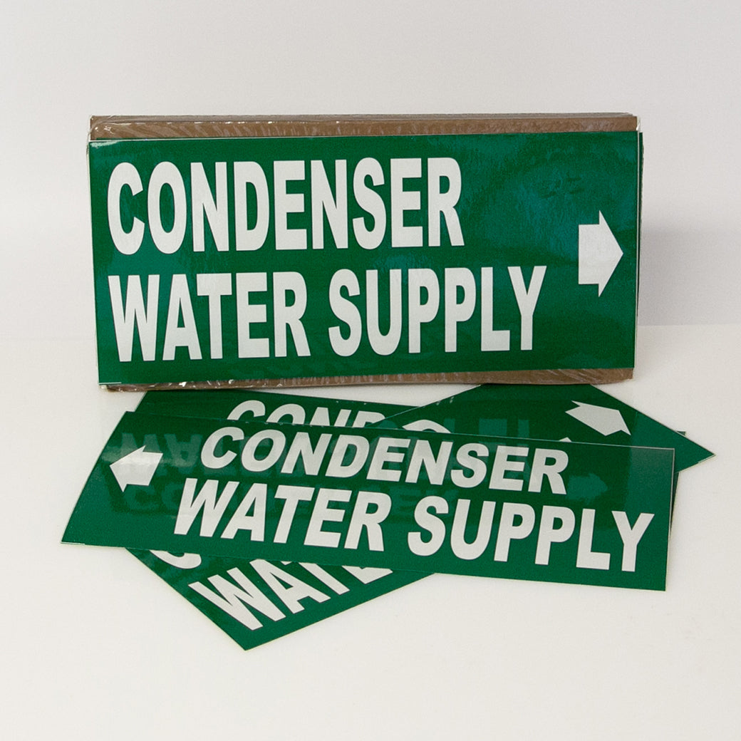 PIPE MARKING LABEL - CONDENSER WATER SUPPY -25 PCS