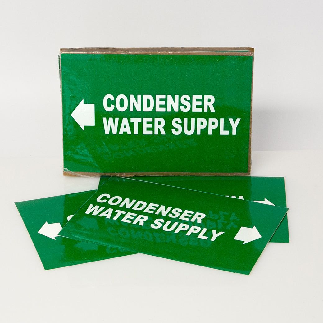PIPE MARKING LABEL - CONDENSER WATER SUPPY -25 PCS
