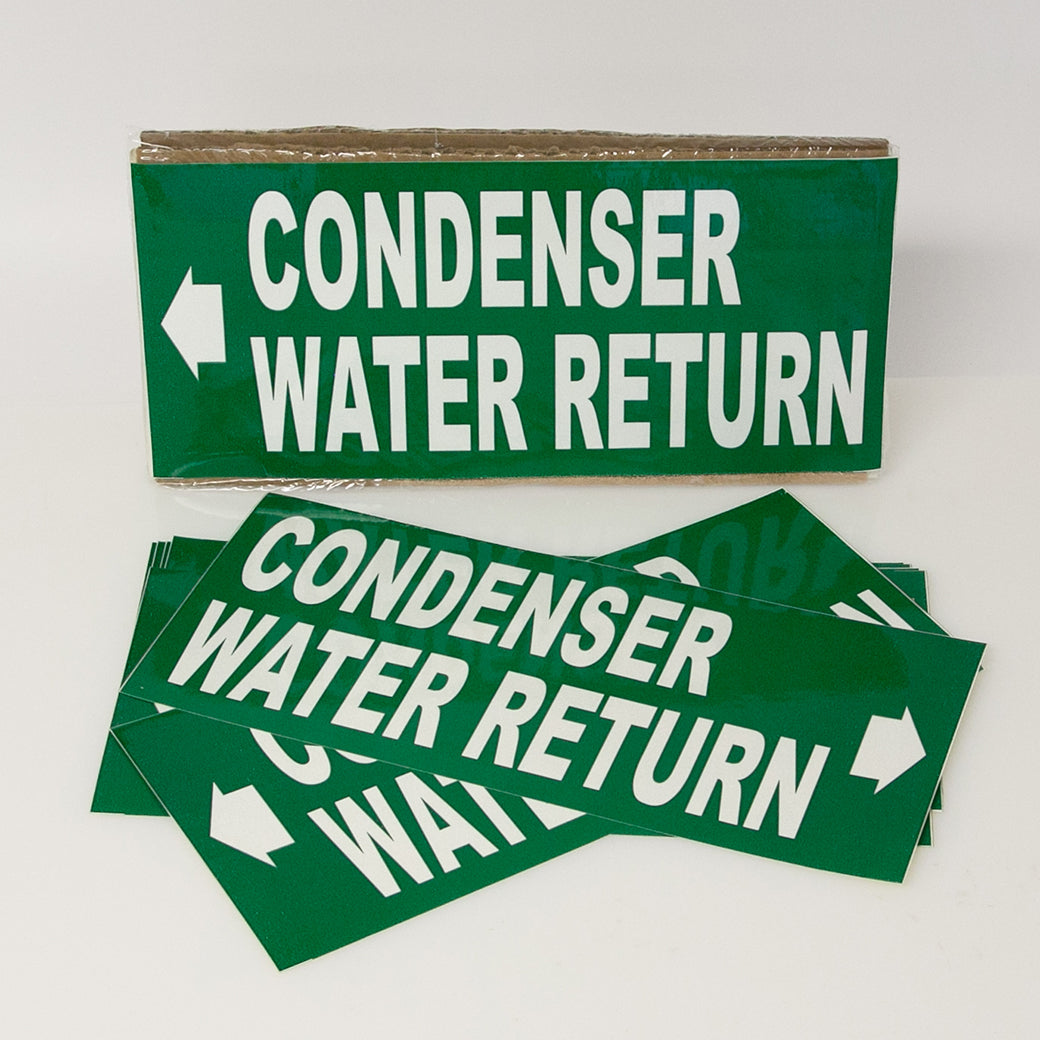 PIPE MARKING LABEL - CONDENSER WATER RETURN -25 PCS