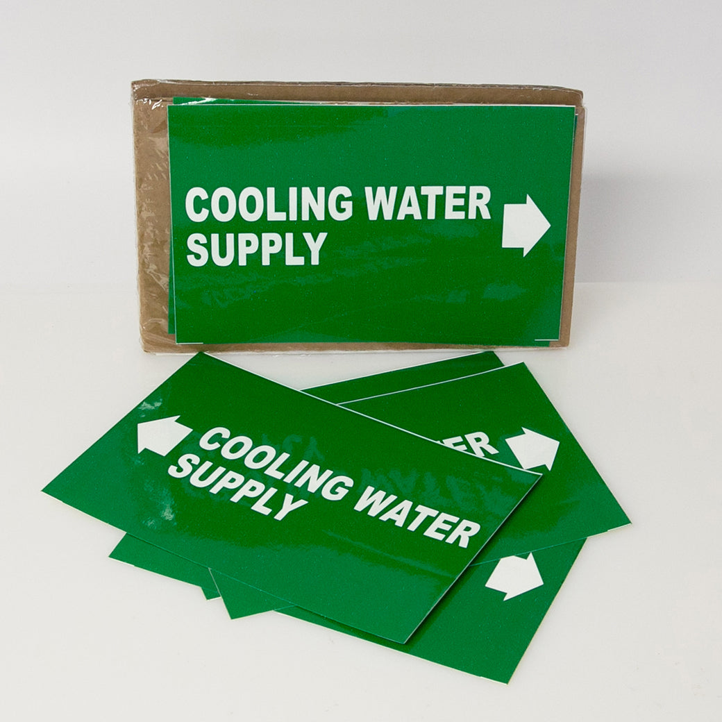 PIPE MARKING LABEL - COOLING WATER SUPPLY -25 PCS