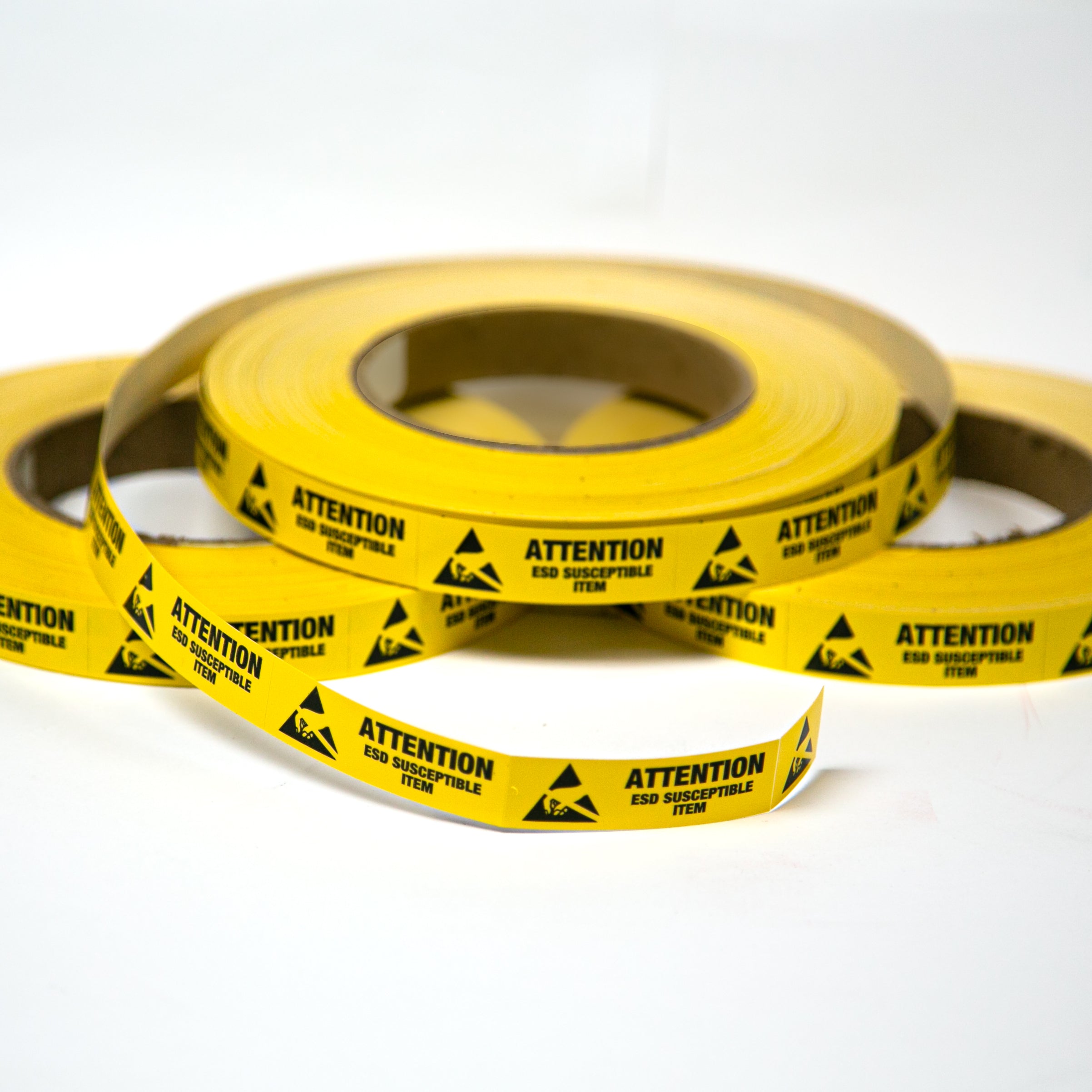 ATTENTION ESD Susceptible Item Label 0.625" X 2" (1000/RL)