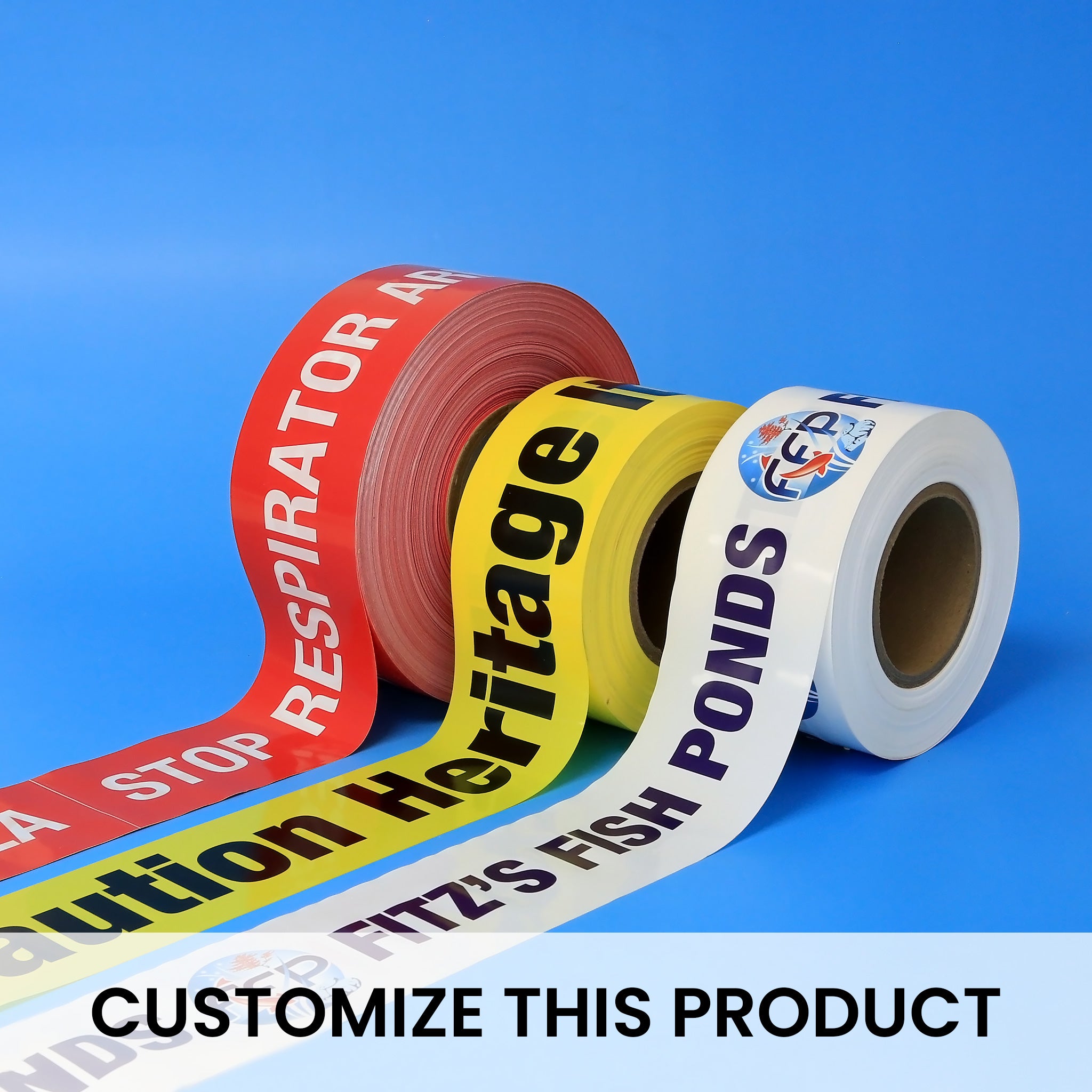CUSTOM PRINT (DOUBLE SIDED) BARRICADE TAPE