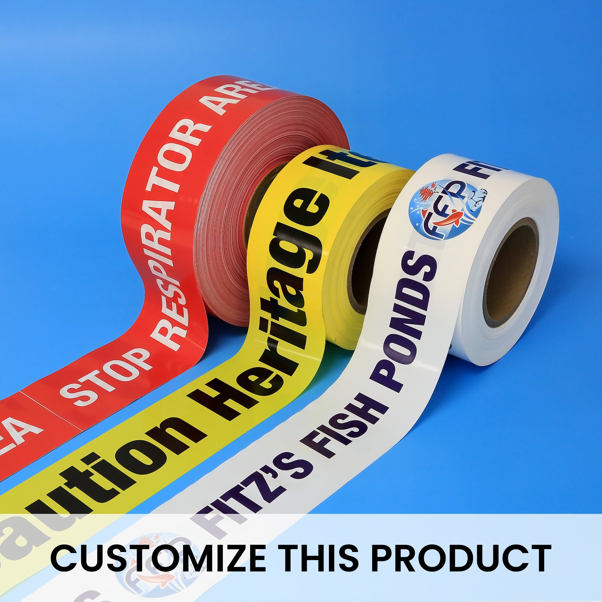 CUSTOM PRINT (DOUBLE SIDED) BARRICADE TAPE