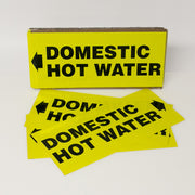 PIPE MARKING LABEL -  DOMESTIC HOT WATER -25 PCS