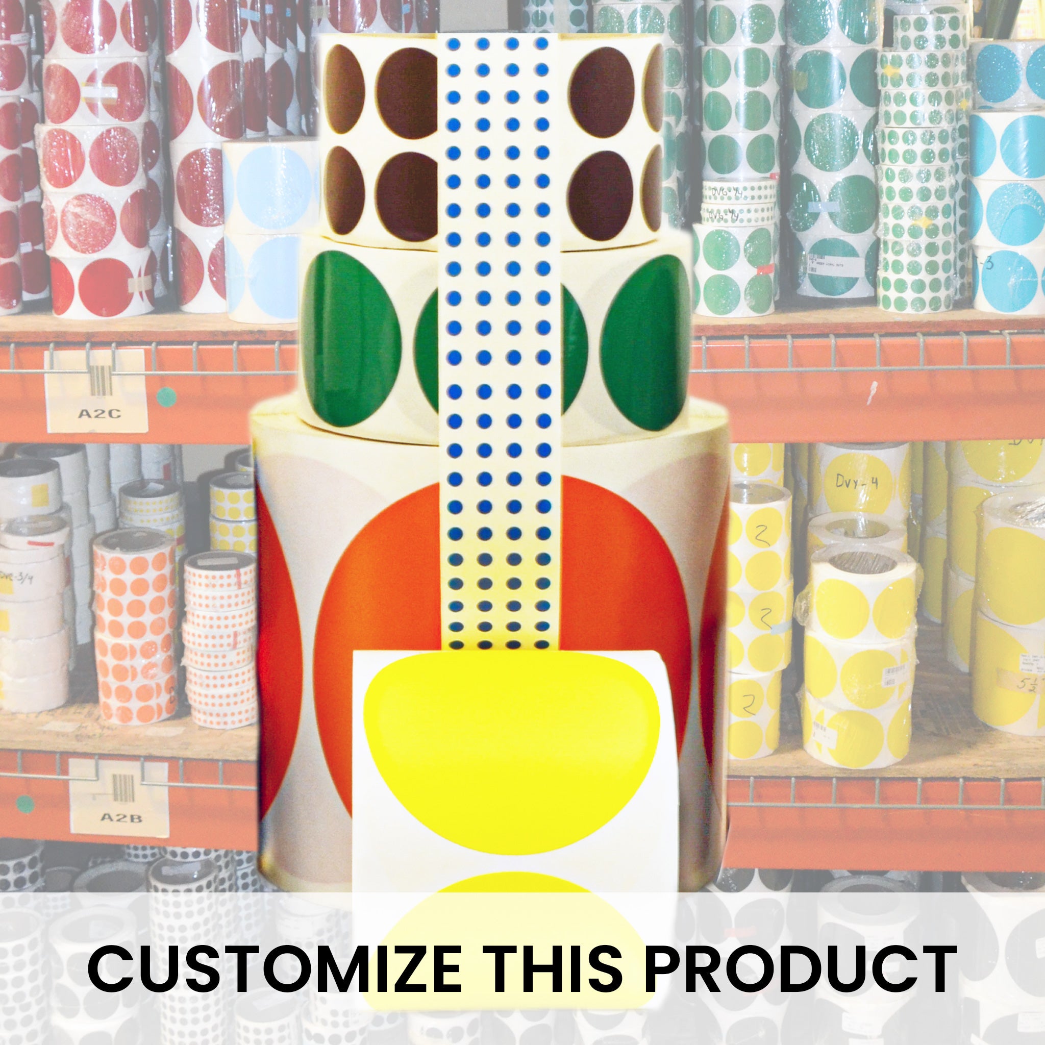 WHITE VINYL DOTS