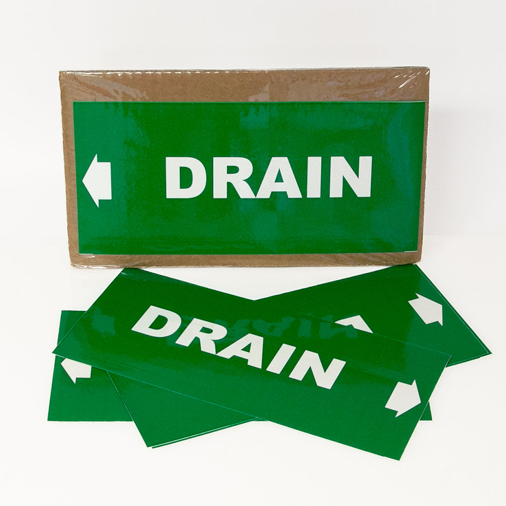 PIPE MARKING LABEL -  DRAIN -25 PCS