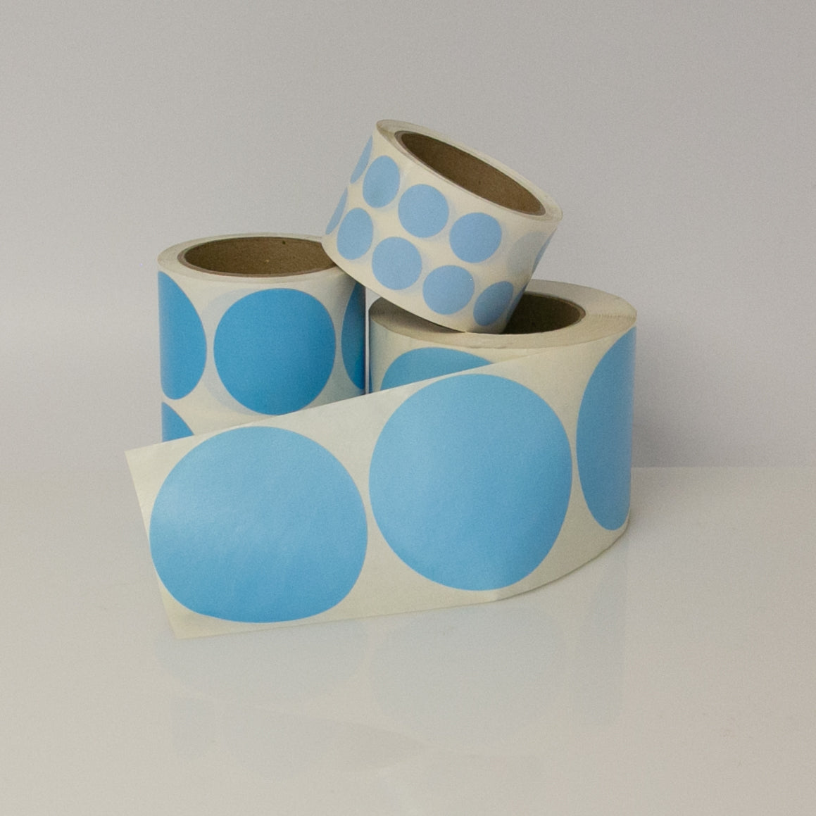 LIGHT BLUE VINYL DOTS