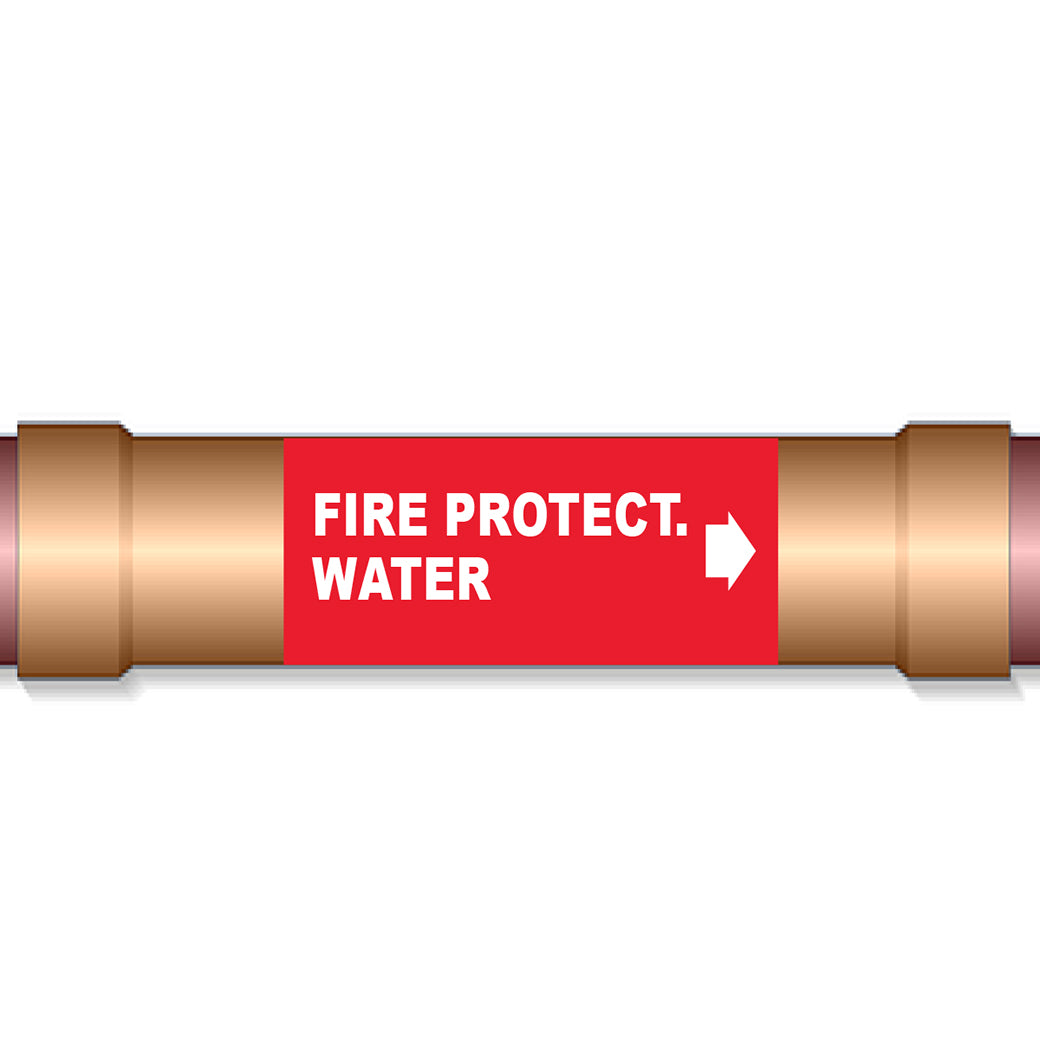 Underground Pipe Marking Tape Fire Protect Water + (Arrow)