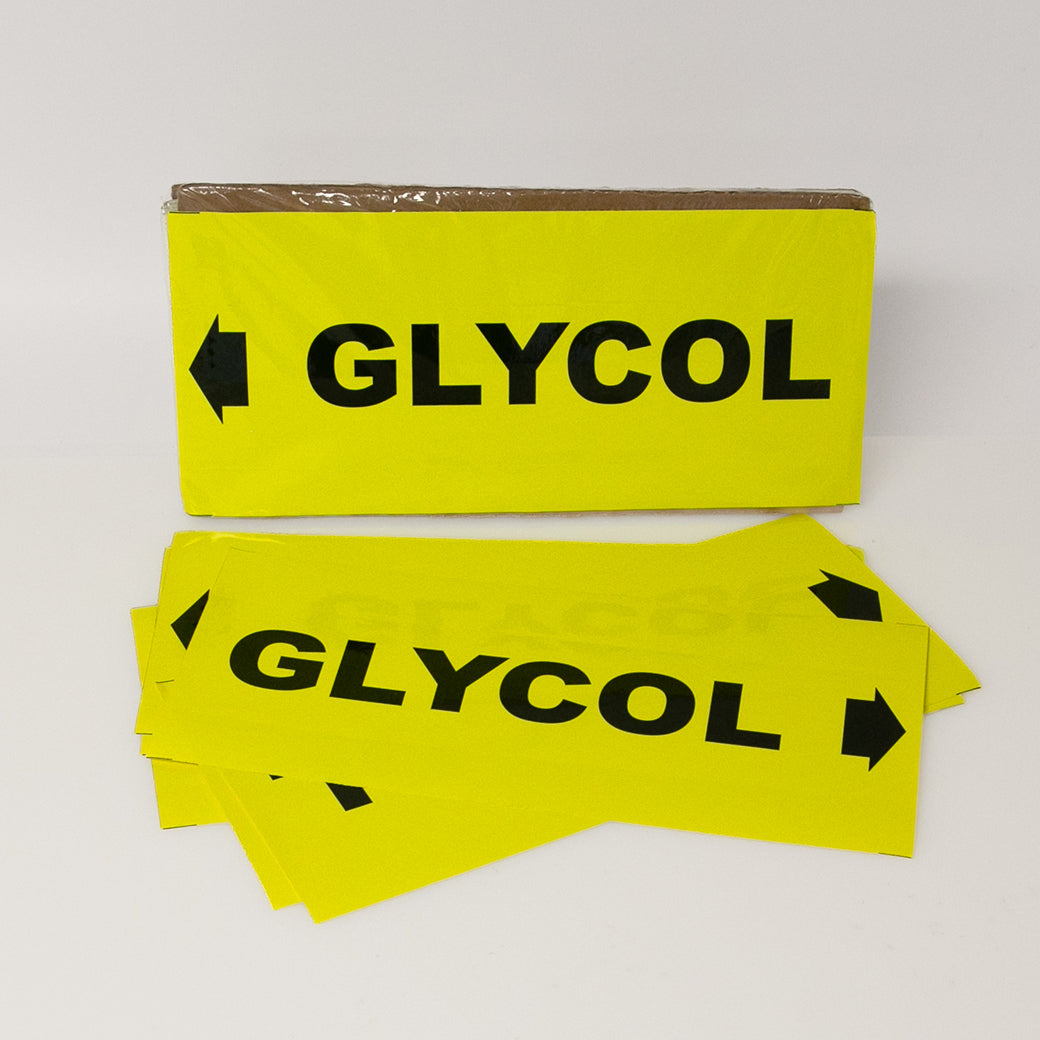 PIPE MARKING LABEL -  GLYCOL -25 PCS
