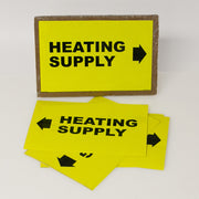 PIPE MARKING LABEL -  HEATING SUPPLY -25 PCS