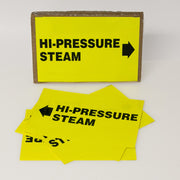 PIPE MARKING LABEL -  HIGH PRESSURE STEAM -25 PCS